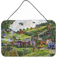 "Caroline's Treasures PTW2012DS812 Summer in Small Town USA Wall or Door Hanging Prints, 8 x 12"", Multicolor"