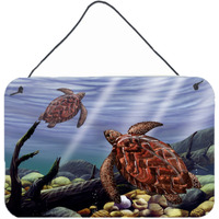 "Caroline's Treasures PTW2042DS812 Sea Turtles Wall or Door Hanging Prints, 8 x 12"", Multicolor"