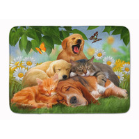 "Caroline's Treasures Golden Retriever, Labrador Sleepy Heads, 19"" x 27"", Multicolor"