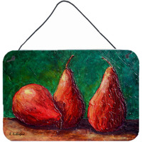 "Caroline's Treasures Pears Aluminum Metal Wall or Door Hanging Prints, 8 x 12"""