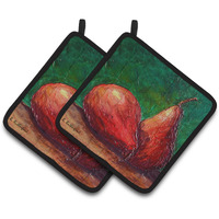 "Caroline's Treasures Pears Pair of Pot Holders RDR2008PTHD, 7.5HX7.5W, Multicolor"