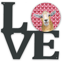 "Caroline's Treasures Goat Hearts Metal Artwork Love wall-decor, Multicolor"