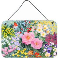 "Caroline's Treasures Winter Floral by Anne Searle Wall or Door Hanging Prints SASE0956DS812, 8HX12W, Multicolor"
