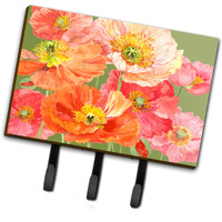 "Caroline's Treasures SASE664CTH68 Poppies by Anne Searle Leash or Key Holder, Large, Multicolor"