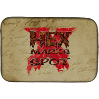 "Caroline's Treasures Hex Marks The Spot Halloween Dish Drying Mat, 14"" x 21"""
