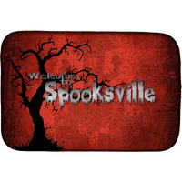 "Caroline's Treasures Welcome To Spooksville Halloween Dish Drying Mat, 14"" x 21"""