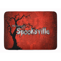 "Caroline's Treasures Welcome to Spooksville Halloween Floor Mat, 19"" x 27"", Multicolor"