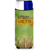 Witches and Warlocks Halloween Ultra Beverage Insulators for slim cans SB3011MUK