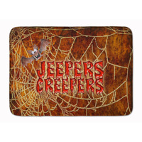 "Caroline's Treasures Jeepers Creepers with Bat Halloween Floor Mat, 19"" x 27"", Multicolor"