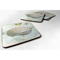 "Caroline's Treasures SB3029FC Shells Foam Coasters (Set of 4), 3.5"" H x 3.5"" W, Multicolor"