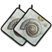 "Caroline's Treasures Shells Pair of Pot Holders SB3033PTHD, 7.5HX7.5W, Multicolor"