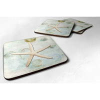 "Caroline's Treasures SB3036FC Starfish Foam Coasters (Set of 4), 3.5"" H x 3.5"" W, Multicolor"