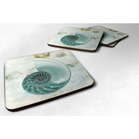 "Caroline's Treasures SB3037FC Shells Foam Coasters (Set of 4), 3.5"" H x 3.5"" W, Multicolor"