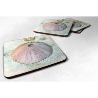 "Caroline's Treasures SB3046FC Anemone Foam Coasters (Set of 4), 3.5"" H x 3.5"" W, Multicolor"