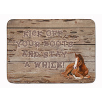"Caroline's Treasures Kick off your boots and stay a while Floor Mat, 19"" x 27"", Multicolor"