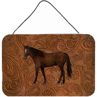 "Caroline's Treasures SB3066DS812 Horse Aluminum Metal Wall or Door Hanging Prints, 8 x 12"""