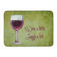 "Caroline's Treasures Wine a little laugh a lot Floor Mat, 19"" x 27"", Multicolor"
