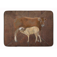 "Caroline's Treasures Cow Momma and Baby Floor Mat, 19"" x 27"", Multicolor"