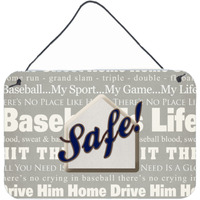 "Caroline's Treasures Safe at Home Aluminum Metal Wall or Door Hanging Prints, 8 x 12"""