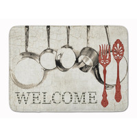 "Caroline's Treasures Pots and Pans Welcome Floor Mat, 19"" x 27"", Multicolor"