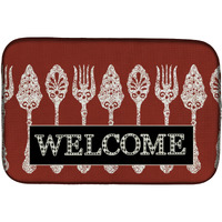 "Caroline's Treasures Serving Spoons Welcome Dish Drying Mat, 14"" x 21"", Multicolor"