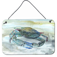 "Caroline's Treasures Blue Crab Watercolor Door Hanging Prints wall-decor, Multicolor"