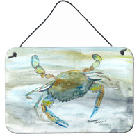 "Caroline's Treasures Blue Crab #2 Watercolor Door Hanging Prints wall-decor, Multicolor"