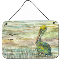 "Caroline's Treasures Pelican Sunset Door Hanging Prints wall-decor, Multicolor"