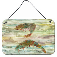 "Caroline's Treasures Shrimp Sunset Door Hanging Prints wall-decor, Multicolor"