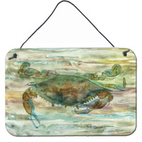 "Caroline's Treasures Crab a Leg up Sunset Door Hanging Prints wall-decor, Multicolor"