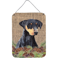 "Caroline's Treasures SC9038DS1216 Doberman Aluminium Metal Wall or Door Hanging Prints, 16"" x 12"", Multicolor"
