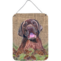 "Caroline's Treasures SC9039DS1216 Labrador Aluminium Metal Wall or Door Hanging Prints, 16"" x 12"", Multicolor"