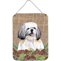 "Caroline's Treasures SC9040DS1216 Shih Tzu Aluminium Metal Wall or Door Hanging Prints, 16"" x 12"", Multicolor"