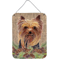 "Caroline's Treasures SC9046DS1216 Yorkie Aluminium Metal Wall or Door Hanging Prints, 16"" x 12"", Multicolor"
