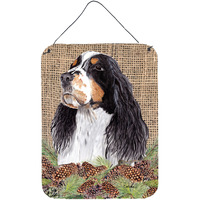 "Caroline's Treasures SC9048DS1216 Springer Spaniel Aluminium Metal Wall or Door Hanging Prints, 16"" x 12"", Multicolor"