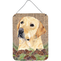 "Caroline's Treasures SC9049DS1216 Labrador Aluminium Metal Wall or Door Hanging Prints, 16"" x 12"", Multicolor"