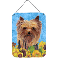 "Caroline's Treasures SC9060DS1216 Yorkie Aluminium Metal Wall or Door Hanging Prints, 16"" x 12"", Multicolor"