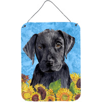 "Caroline's Treasures SC9061DS1216 Labrador Aluminium Metal Wall or Door Hanging Prints, 16"" x 12"", Multicolor"