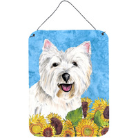 "Caroline's Treasures SC9070DS1216 Westie Aluminium Metal Wall or Door Hanging Prints, 16"" x 12"", Multicolor"