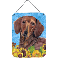 "Caroline's Treasures SC9072DS1216 Dachshund Aluminium Metal Wall or Door Hanging Prints, 16"" x 12"", Multicolor"