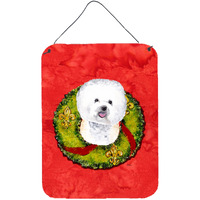 "Caroline's Treasures SC9093DS1216 Bichon Frise Aluminium Metal Wall or Door Hanging Prints, 16"" x 12"", Multicolor"