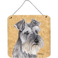 "Caroline's Treasures SC9119DS66 Schnauzer Aluminum Metal Wall or Door Hanging Prints, 6 x 6"", Multicolor"