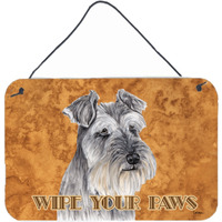 "Caroline's Treasures SC9119DS812 Schnauzer Aluminum Metal Wall or Door Hanging Prints, 8 x 12"""