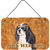 "Caroline's Treasures SC9120DS812 Cavalier Spaniel Aluminum Metal Wall or Door Hanging Prints, 8 x 12"""
