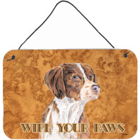"Caroline's Treasures SC9122DS812 Brittany Aluminum Metal Wall or Door Hanging Prints, 8 x 12"""