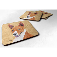 "Caroline's Treasures SC9124FC Basenji Foam Coasters (Set of 4), 3.5"" H x 3.5"" W, Multicolor"