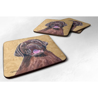 "Caroline's Treasures SC9127FC Labrador Foam Coasters (Set of 4), 3.5"" H x 3.5"" W, Multicolor"