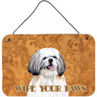 "Caroline's Treasures SC9128DS812 Shih Tzu Aluminum Metal Wall or Door Hanging Prints, 8 x 12"""