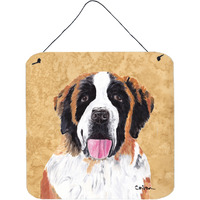 "Caroline's Treasures Saint Bernard Aluminum Metal Wall or Door Hanging Prints, 6 x 6"", Multicolor"