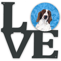 "Caroline's Treasures Blue Springer Spaniel Metal Artwork Love wall-decor, Multicolor"